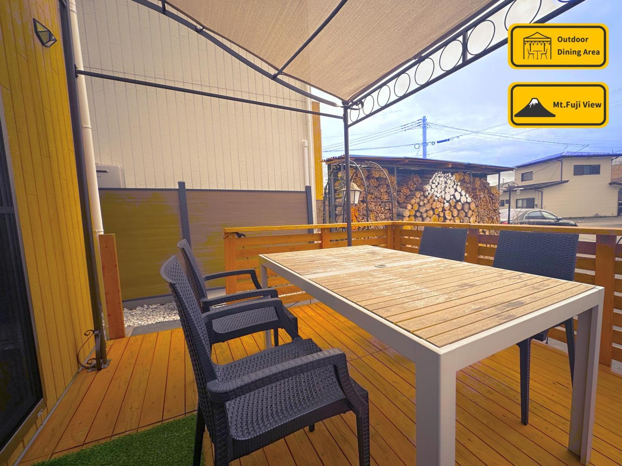 ヴィラ山間堂 Terrace Villa Bbq Bonfire Fuji View Annovillas Fujikawaguchiko Exteriör bild